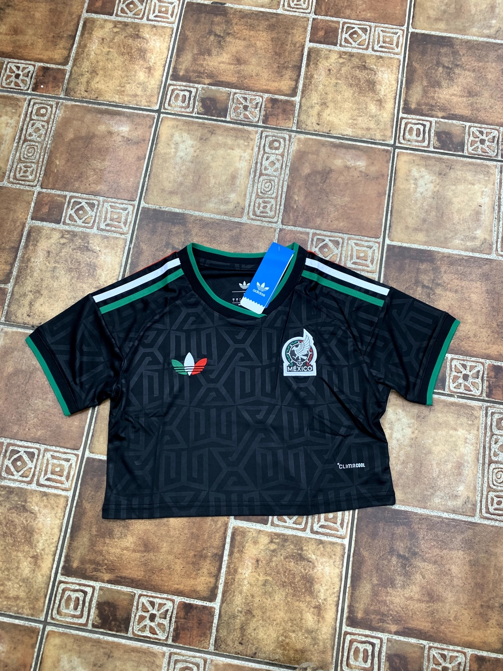adidas Originals Mexico 2026 World Cup Third Kit Women's Cropped Jersey Size S